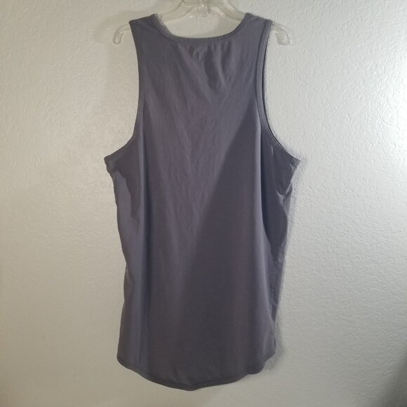 Modus Apparel Mens XL Solid Gray Cotton Blend High Low Sleeveless Tank Top Shirt - Picture 7 of 12